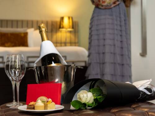 Image of the special amenities offered as part of the Romance Package at The George